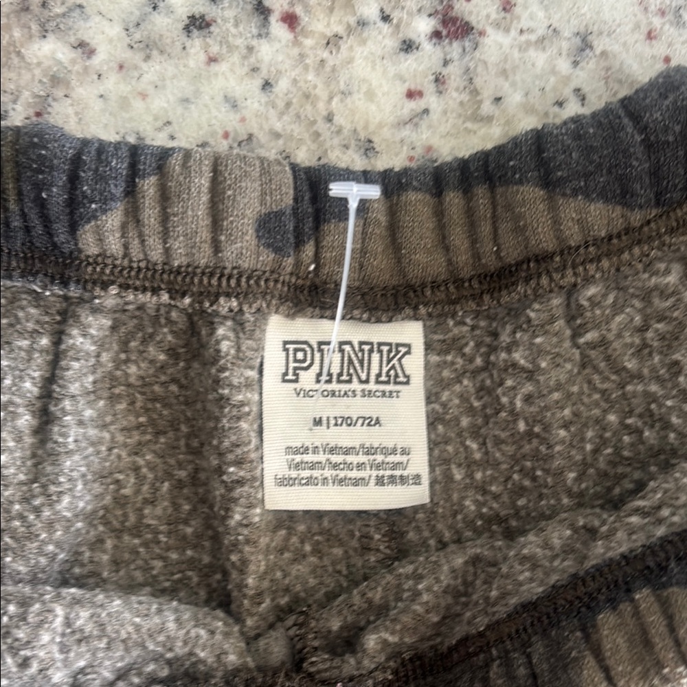 Camo PINK sweatpants with White Lettering - Picture 2 of 6